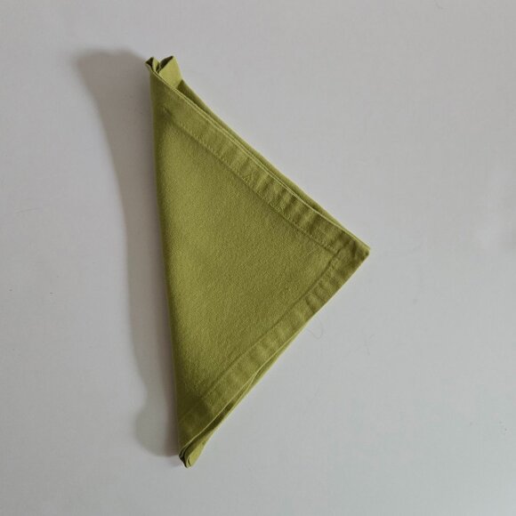 Green Cotton Table Napkins Set of 6 - Picture 1 of 5